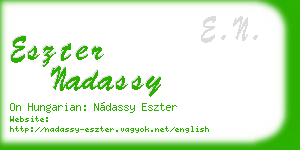 eszter nadassy business card