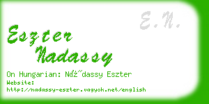 eszter nadassy business card